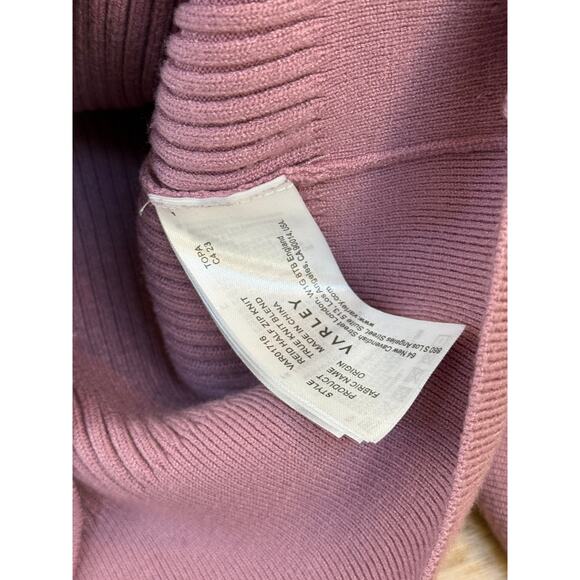 Anthropologie Varley Reid Half-Zip Knit Pullover in Smokey Grape Size Small - Picture 9 of 10